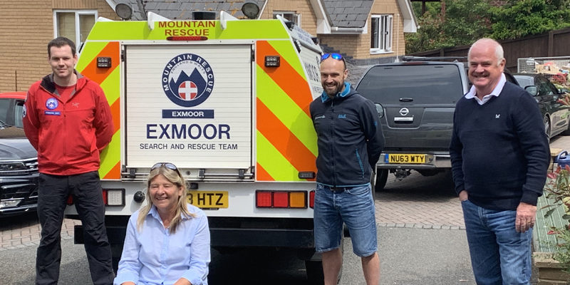 Donation of £1100 given to Exmoor Search and Rescue