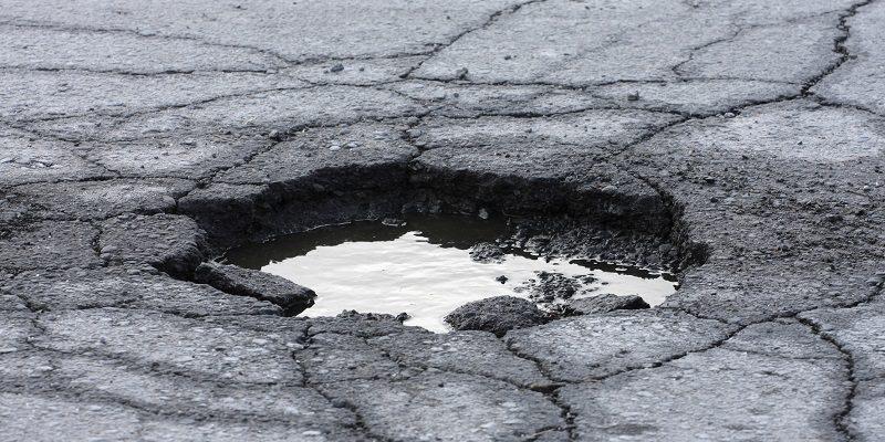 pothole repairs in crescent car park